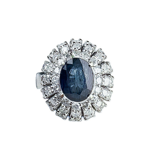 14K YG Ring w Sapphire - Opportunity Shop DC