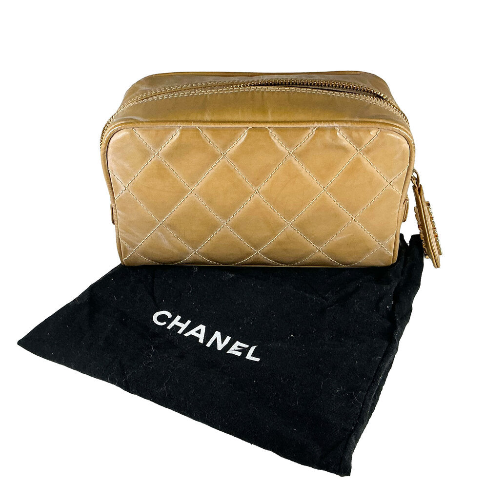 Chanel Beige Coated Canvas Clutch Orig.$1275 - Opportunity Shop DC