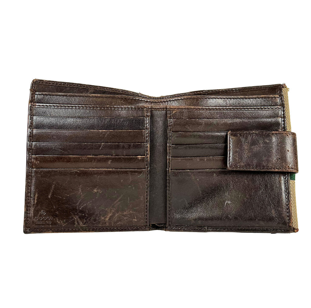 Gucci Canvas Web Reins Bilfold Wallet - Opportunity Shop DC