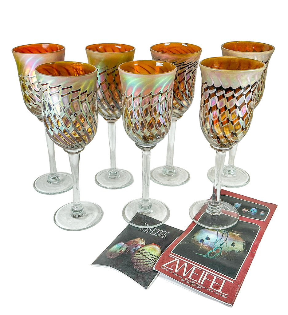Craig Zweifel Handblown Wine Glasses (7) - Opportunity Shop DC