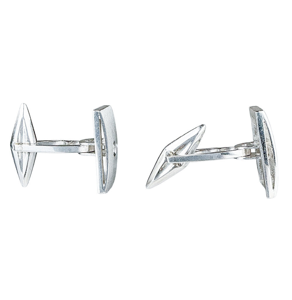18K Italian Gold Diamond Cufflinks - Opportunity Shop DC