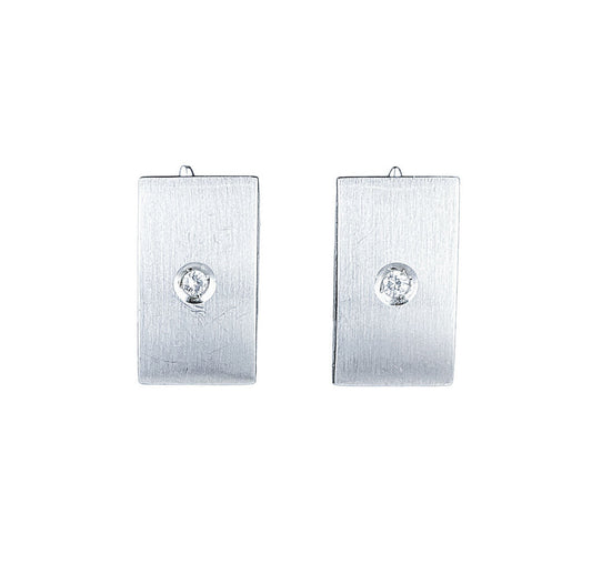 18K Italian Gold Diamond Cufflinks