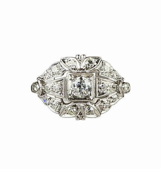 Platinum Art Deco Diamond Ring - Opportunity Shop DC