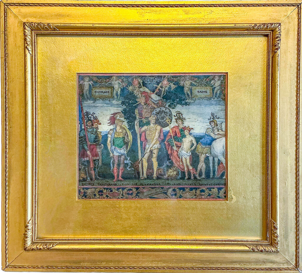 Jacob A. Holzer. "Mural Study w/ Figures." Mixed Media on Paper. Swiss.