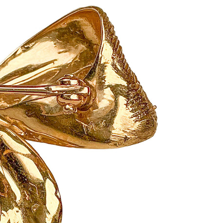 14K Gold Bow Brooch w 6.5 Cultured Pearl - Opportunity Shop DC