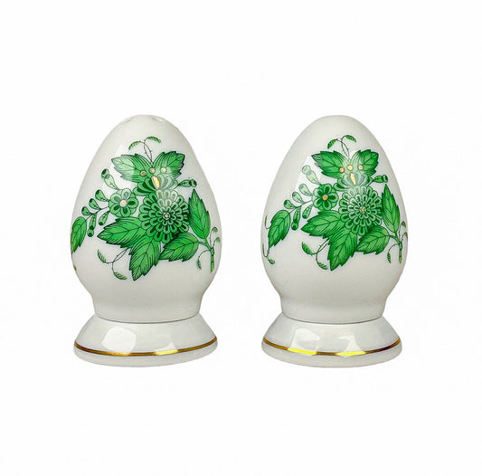 PAIR Herend Green Chinese Bouquet Salt & Pepper Shakers - Opportunity Shop DC