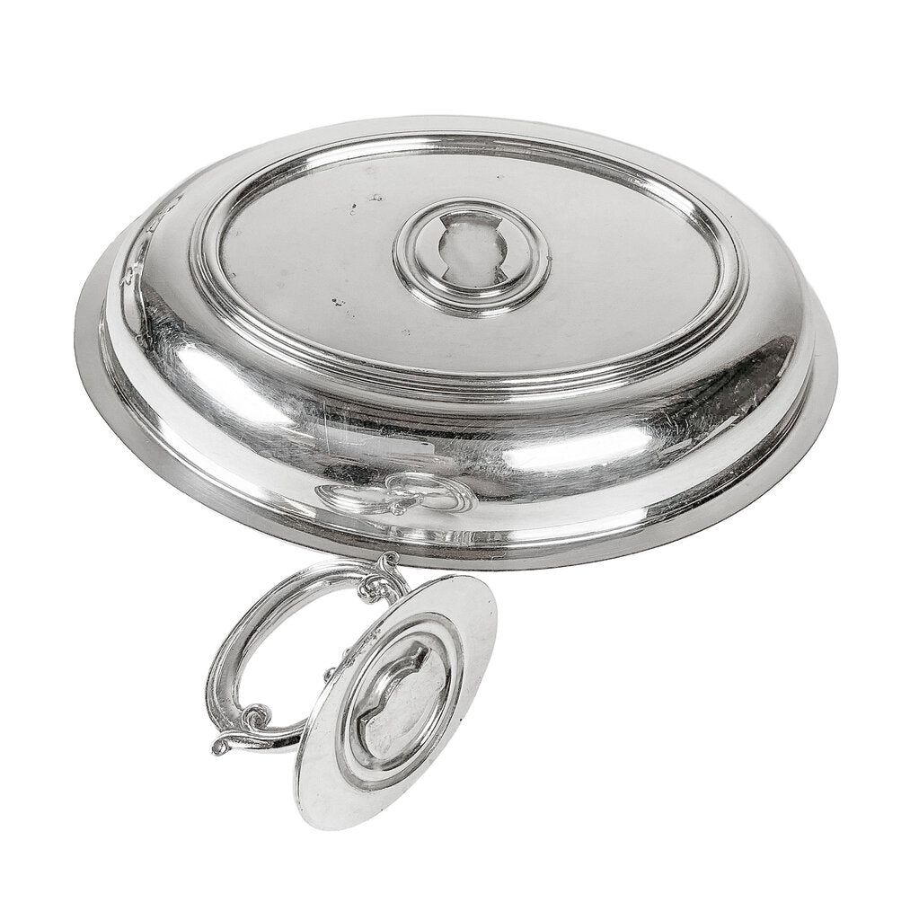 Victorian Electroplated Serving Dish w/ Water Chamber - Opportunity Shop DC