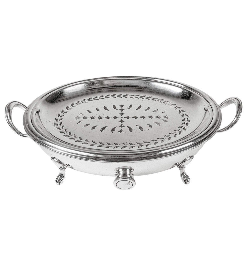 Victorian Electroplated Serving Dish w/ Water Chamber - Opportunity Shop DC