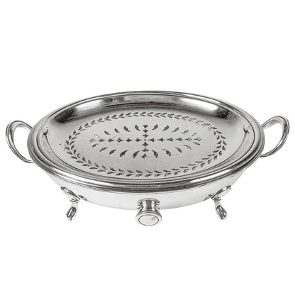 Victorian Electroplated Serving Dish w/ Water Chamber - Opportunity Shop DC
