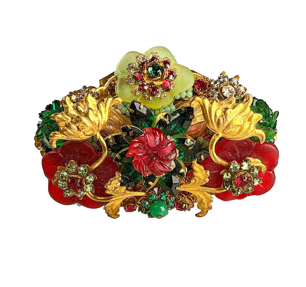 Miriam Haskell Flower Basket Brooch - Opportunity Shop DC