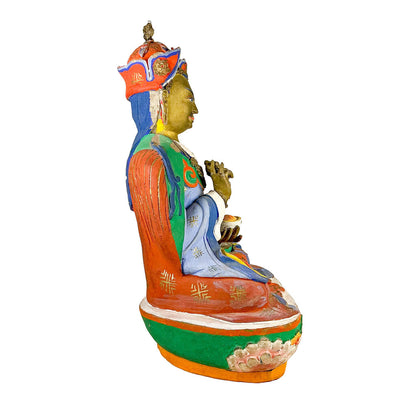 Padmasambhava Clay & Polychrome Statue Tibet - Opportunity Shop DC