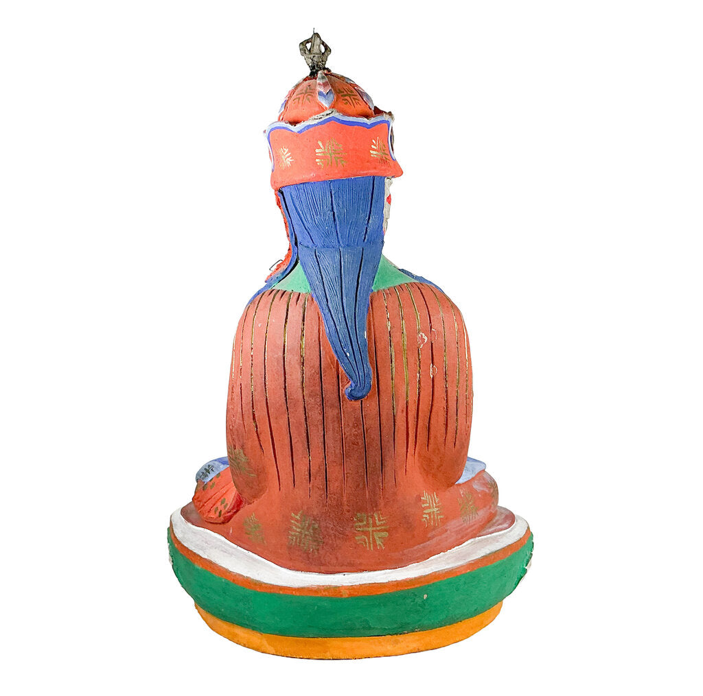 Padmasambhava Clay & Polychrome Statue Tibet - Opportunity Shop DC
