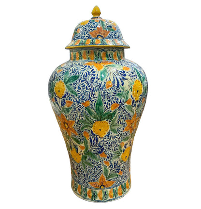 Monumental Casa GuevaraTalavera Lidded Jar. Mexico. - Opportunity Shop DC