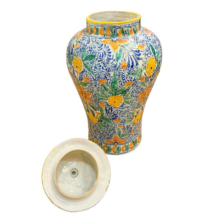 Monumental Casa GuevaraTalavera Lidded Jar. Mexico. - Opportunity Shop DC