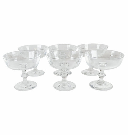 SET/6 Steuben Mid-Century Teardrop Dessert/Sherbet Dishes