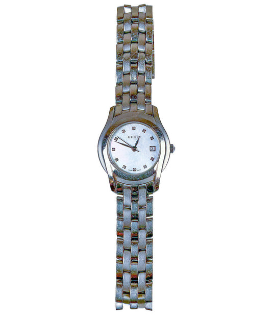 Gucci Stainless Watch w Diamond Numerals - Opportunity Shop DC