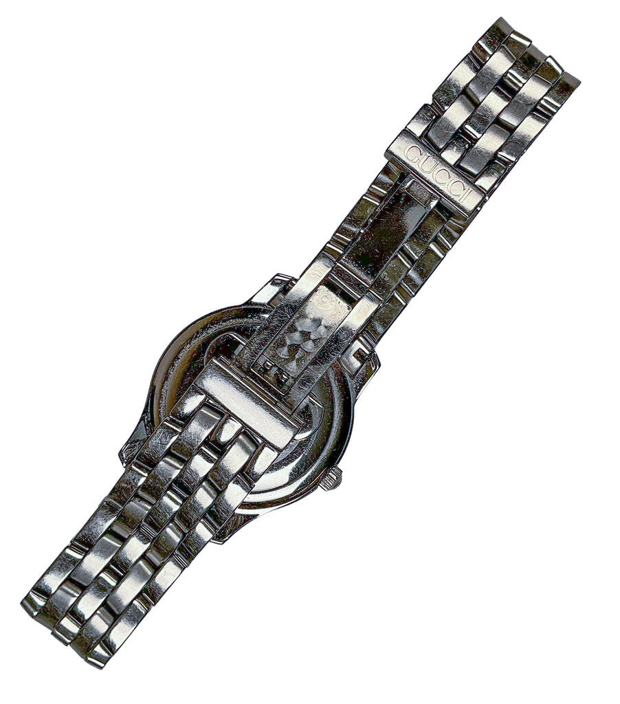Gucci Stainless Watch w Diamond Numerals