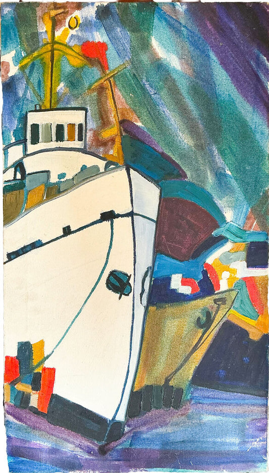 Mary Gey McCulloch. White Bow, Winter in Seattle '74. Oil on Canvas.