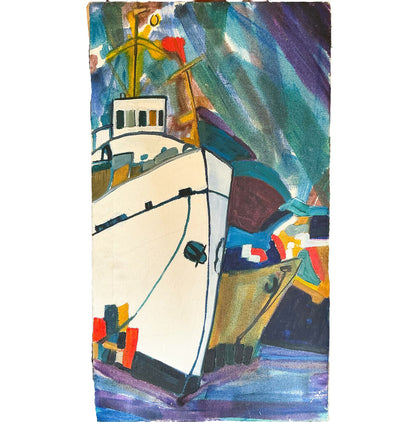 Mary Gey McCulloch. White Bow, Winter in Seattle '74. Oil on Canvas.