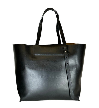 Giorgio Armani Black Leather Tote (orig. $1875) - Opportunity Shop DC