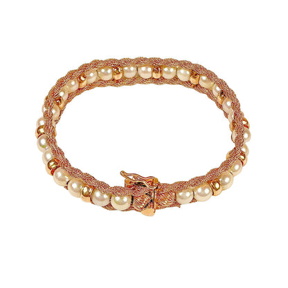 14K Gold & Cultured Pearl Bracelet