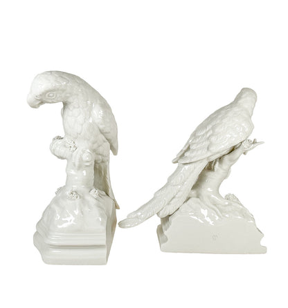PAIR Nymphenburg German Porcelain Parrots