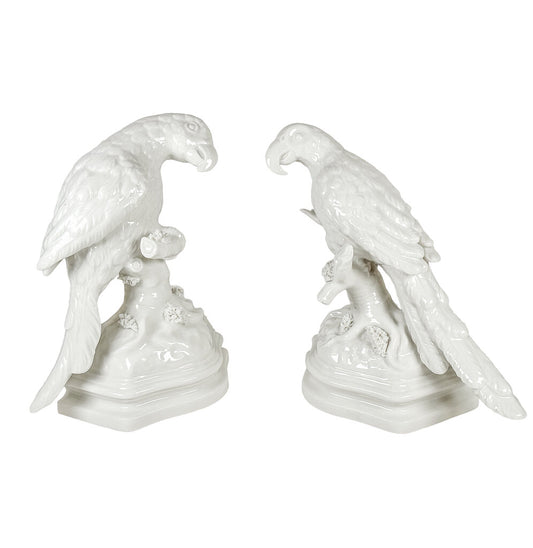 PAIR Nymphenburg German Porcelain Parrots - Opportunity Shop DC