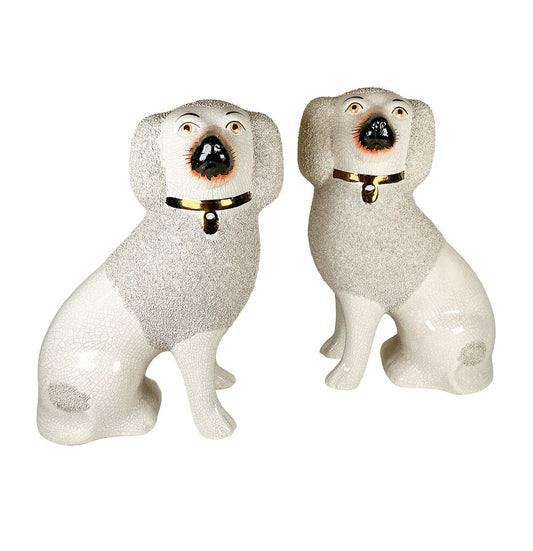 PAIR Staffordshire 20c. Poodles - Opportunity Shop DC
