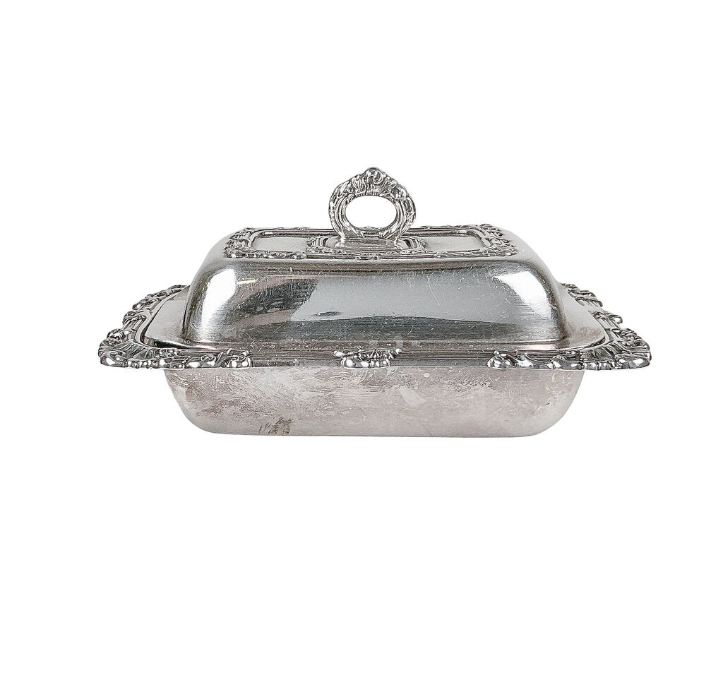 Antique Sterling Butter Dish. British Hallmarks.