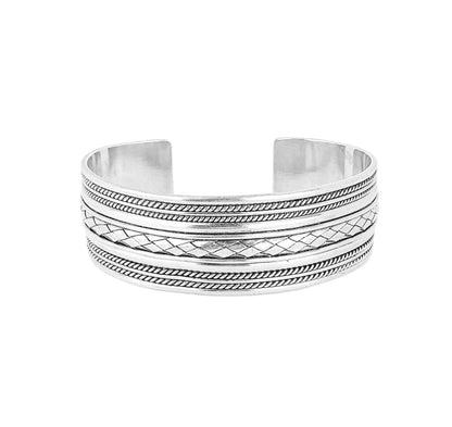 Sterling Rope Cuff Bracelet