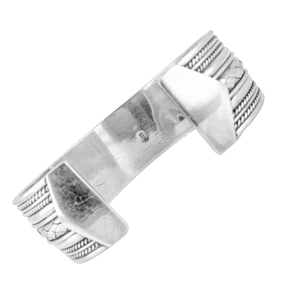 Sterling Rope Cuff Bracelet