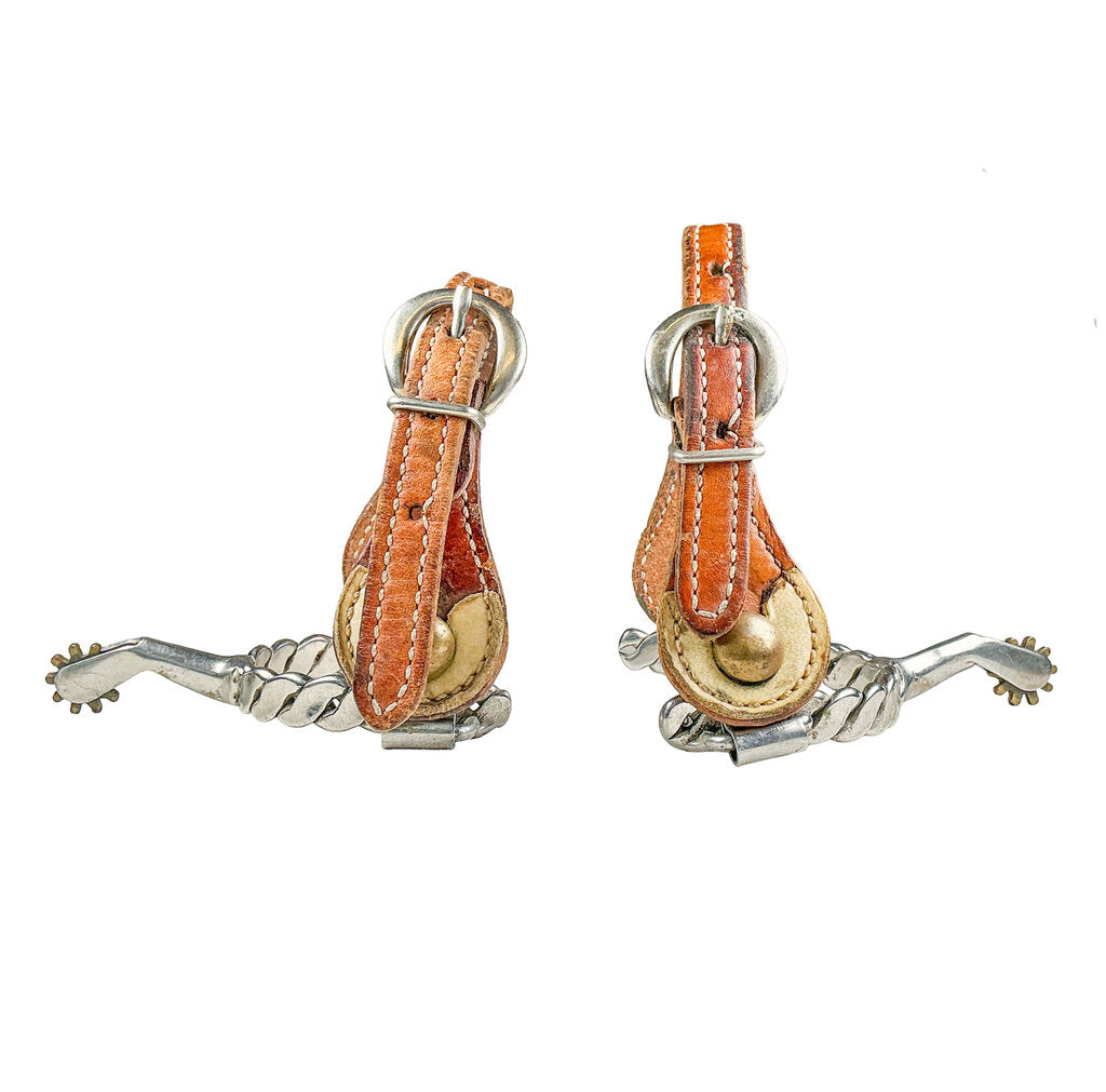 Metal Spurs w/ Leather Strap