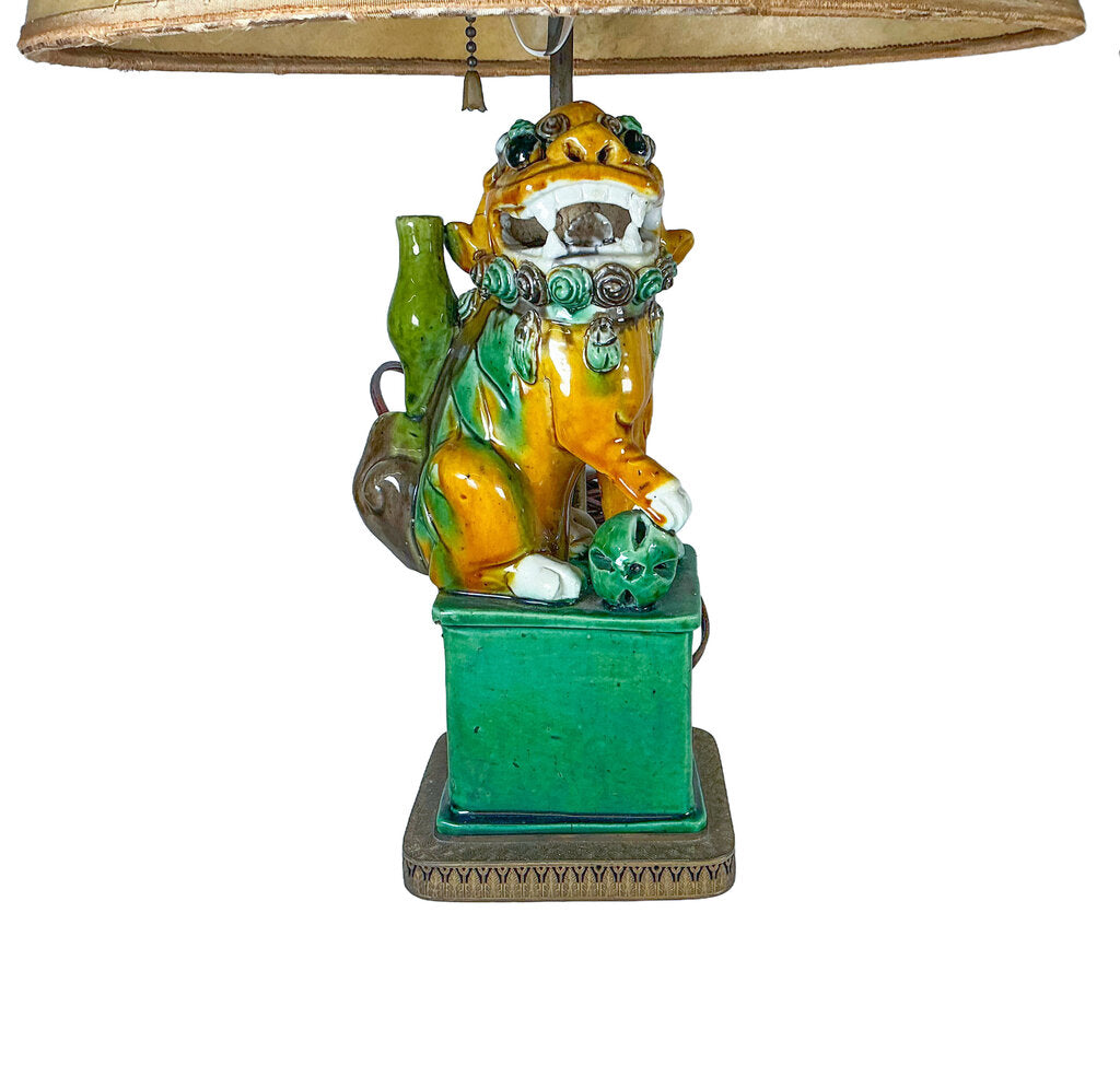 (PAIR) Antique Foo Dog Lamps - Opportunity Shop DC
