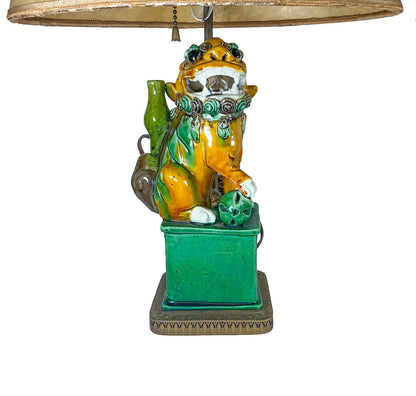 (PAIR) Antique Foo Dog Lamps - Opportunity Shop DC
