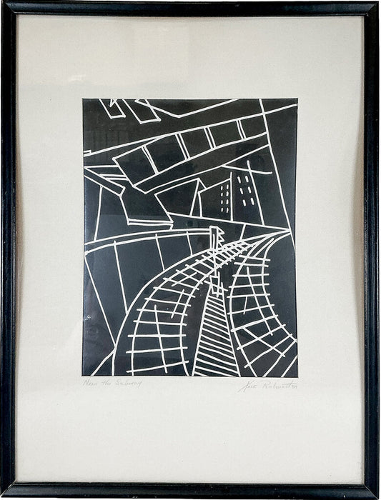 Jack Perlmutter. "Near the Subway". Screen Print. - Opportunity Shop DC