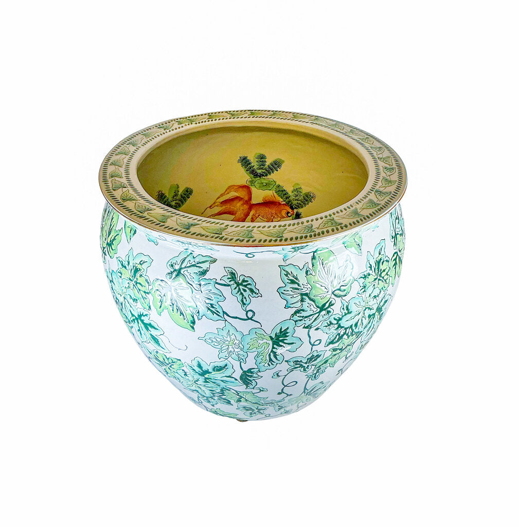 Green Leaf & Koi Planter - Opportunity Shop DC