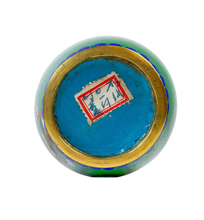 Green Cloisonne Vase - Opportunity Shop DC