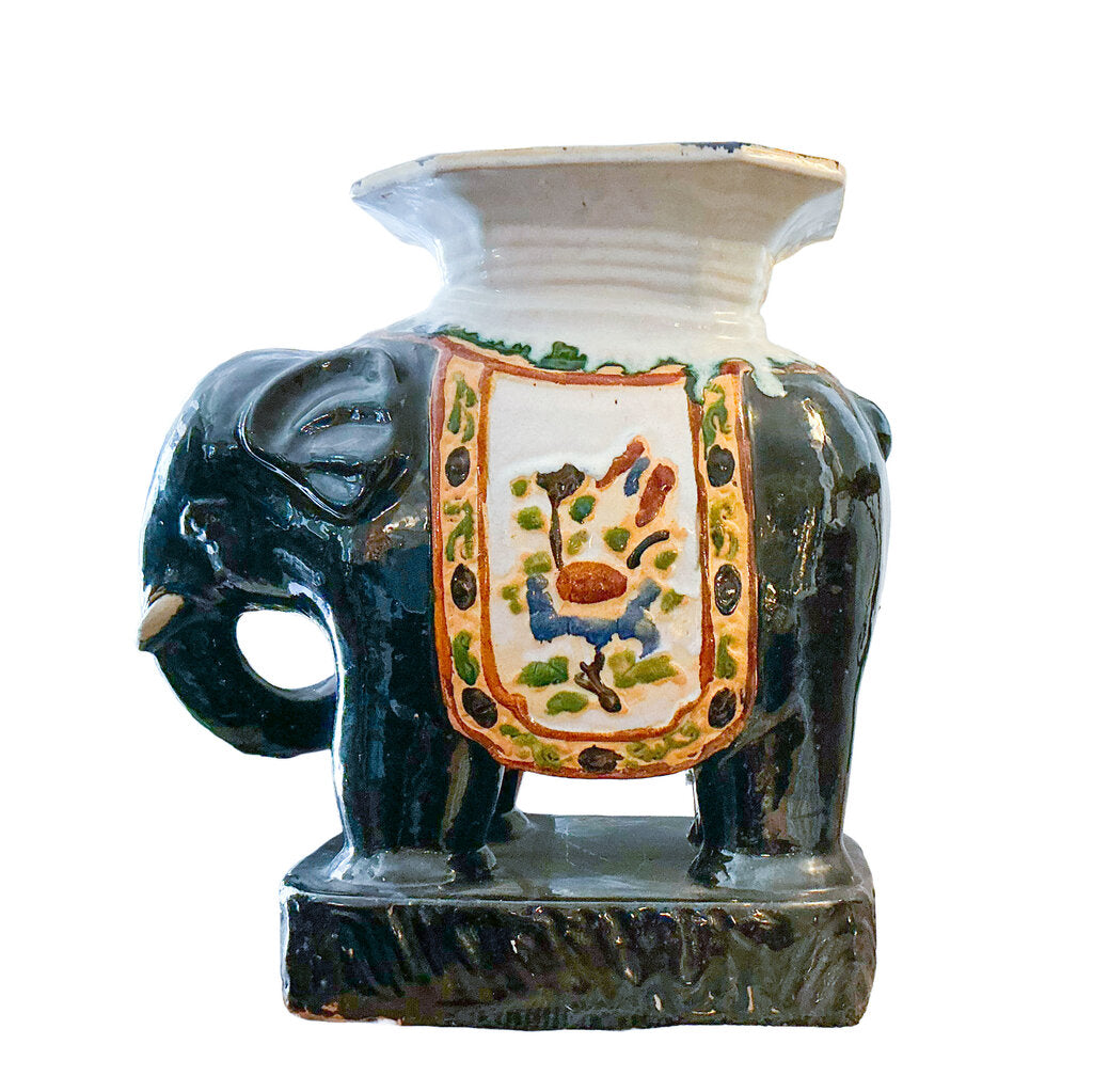 Glazed Chinese Sancai Elephant Garden Stool