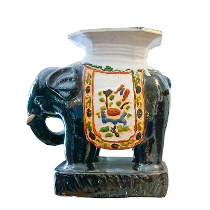 Glazed Chinese Sancai Elephant Garden Stool