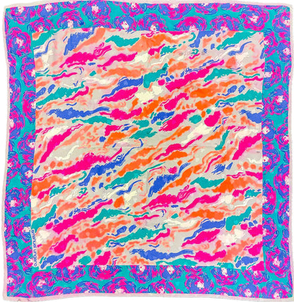 Pink Emmanuel Ungaro Scarf w/ Handrolled Edges