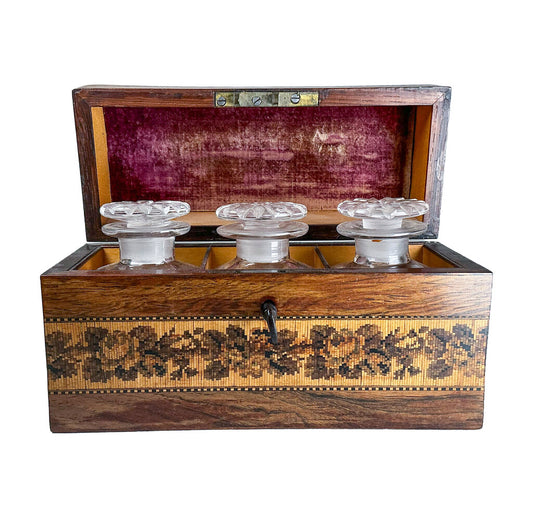 Tunbridge Ware "Eridge Castle" Inlay Vanity Box