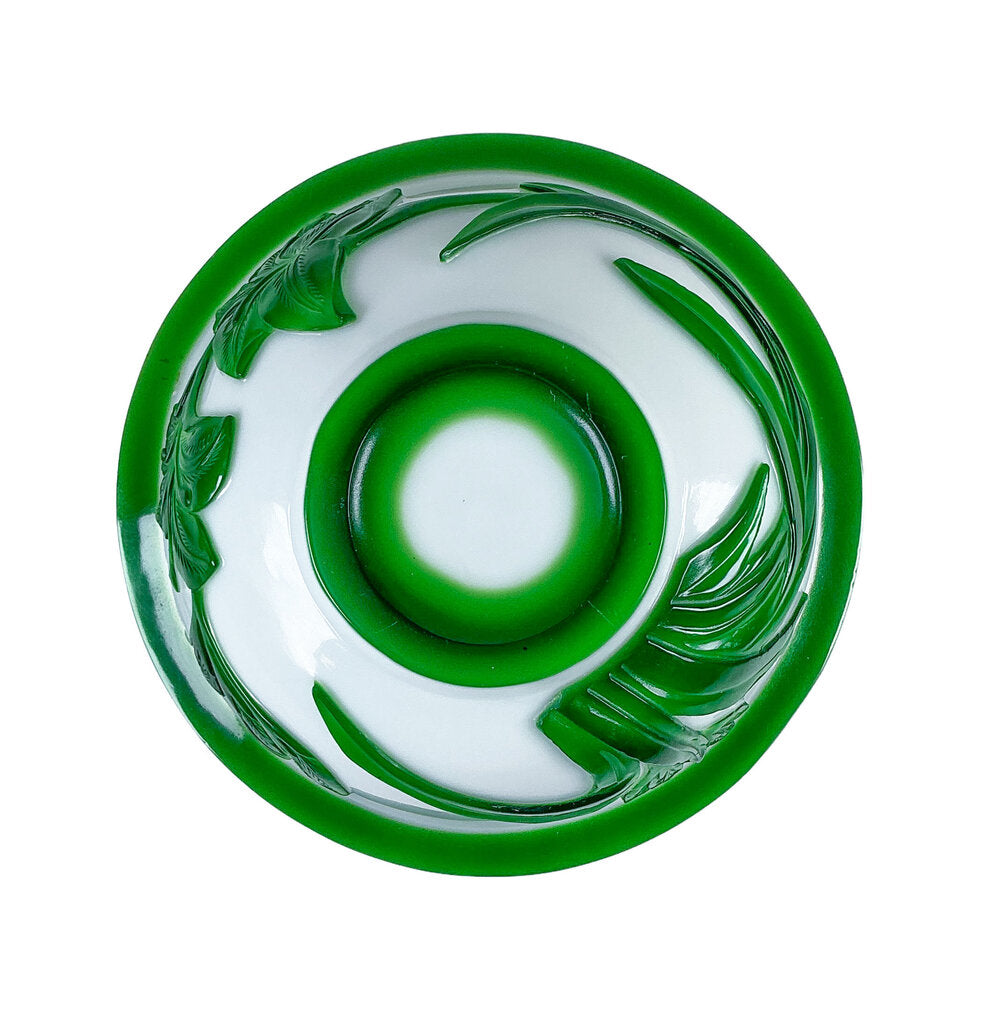 Antique Chinese Cameo Peking Glass Bowl 1920s