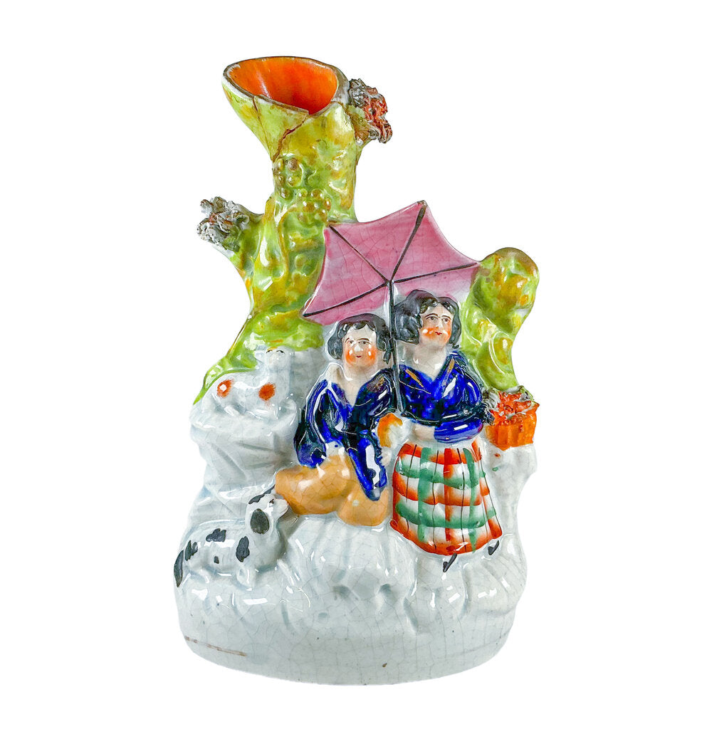 Antique Staffordshire Spill Vase