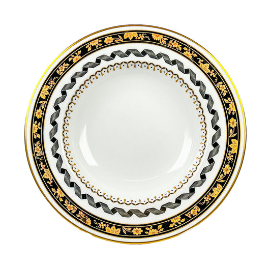 9PC Ginori Pincio Black Rimmed Soup Bowls - Opportunity Shop DC
