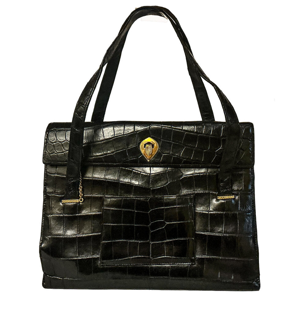 Cartier Alligator Bag. 1970's Custom made for Jeanne Megnin