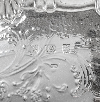 Antique English Sterling Round Tray - Opportunity Shop DC