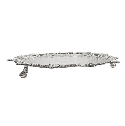 Antique English Sterling Round Tray - Opportunity Shop DC