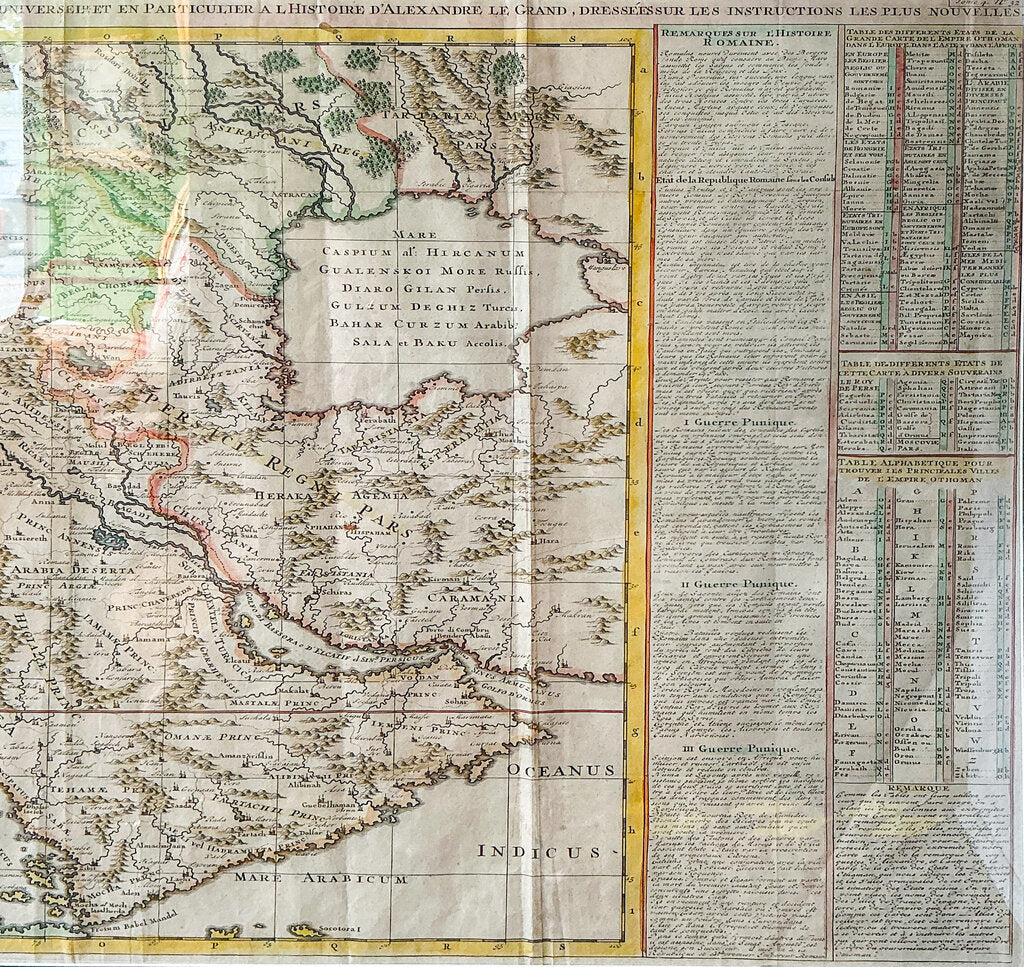 1700's Map & History of the Empire of Alexander, the Roman Empire, & the Ottoman Empire