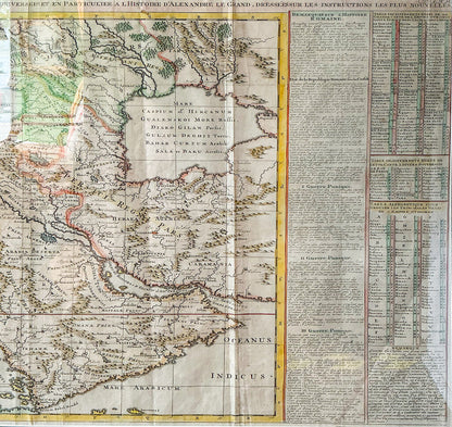 1700's Map & History of the Empire of Alexander, the Roman Empire, & the Ottoman Empire