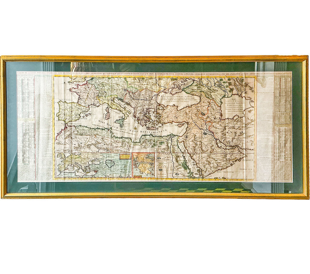 1700's Map & History of the Empire of Alexander, the Roman Empire, & the Ottoman Empire